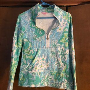 Lilly Pulitzer half-zip long-sleeved shirt with front pocket